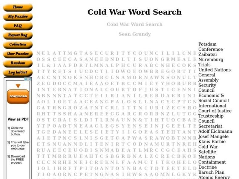 Cold war vocabulary worksheet answer key pdf