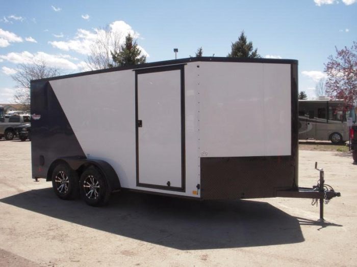 A cargo trailer pictured below