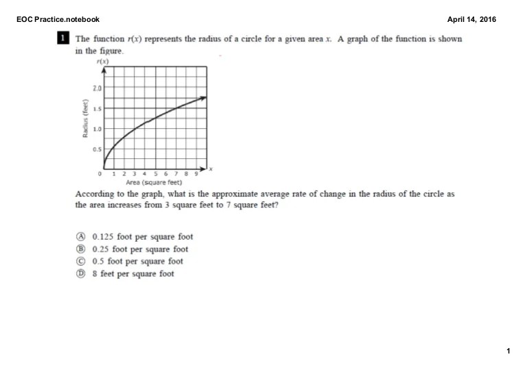 Missouri algebra 1 eoc practice test