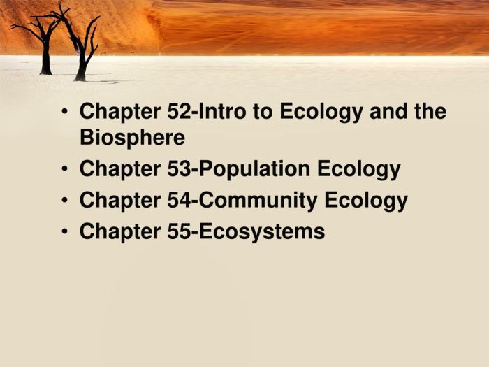 Chapter 52 an introduction to ecology and the biosphere